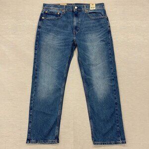 Levis 505 Jeans Mens 36 x 30 Straight Leg Regular Fit Medium Wash Denim Pants